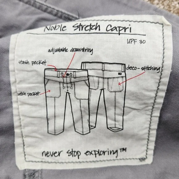 The North Face Noble Stretch Capri Womens Gray Size 6 Casual Outdoor UPF 30 - Picture 6 of 7